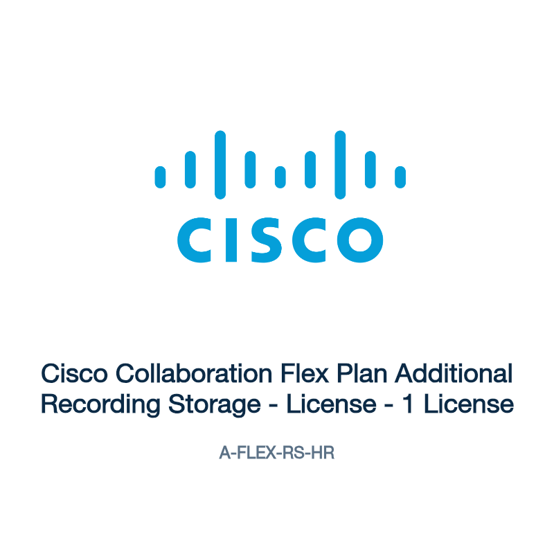 A-FLEX-RS-HR: Cisco Collaboration Flex Plan Additional Recording Storage
