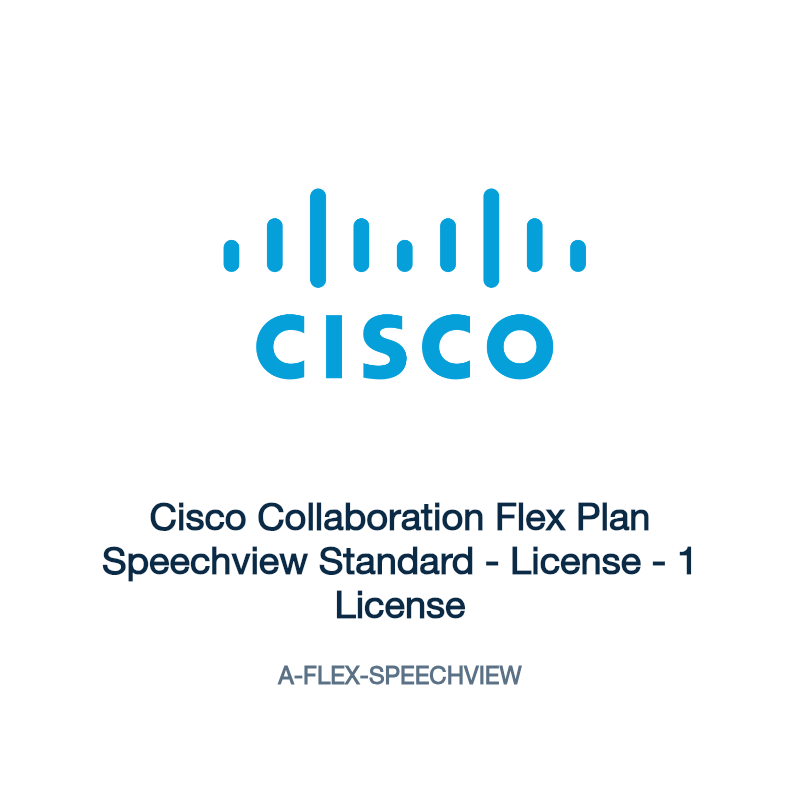A-FLEX-SPEECHVIEW: Cisco Collaboration Flex Plan Speechview Standard