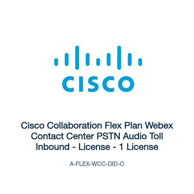 A-FLEX-WCC-DID-O: Cisco Collaboration Flex Plan Webex Contact Center PSTN Audio Toll