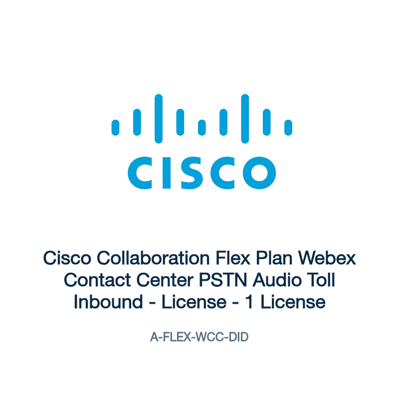 A-FLEX-WCC-DID: Cisco Collaboration Flex Plan Webex Contact Center PSTN Audio Toll