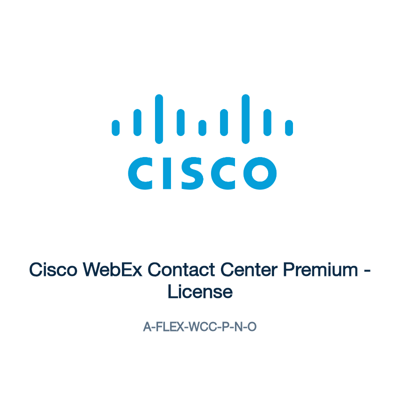 A-FLEX-WCC-P-N-O: Cisco WebEx Contact Center Premium