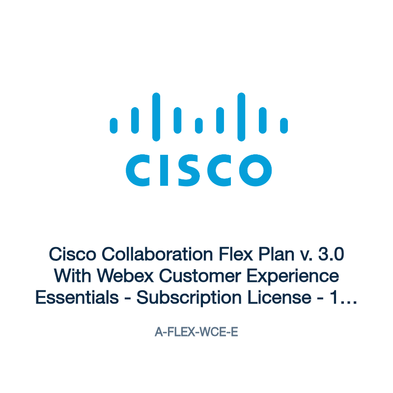A-FLEX-WCE-E: Cisco Collaboration Flex Plan v. 3.0 With Webex Customer Experience