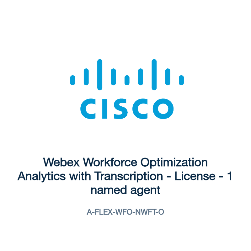 A-FLEX-WFO-NWFT-O: Webex Workforce Optimization Analytics with Transcription