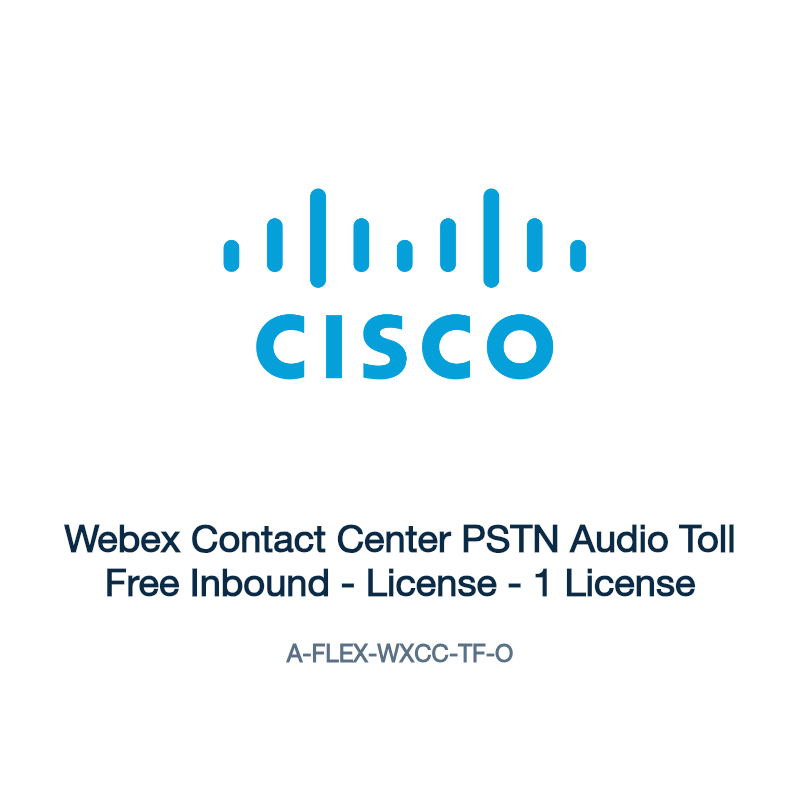 A-FLEX-WXCC-TF-O: Webex Contact Center PSTN Audio Toll Free Inbound