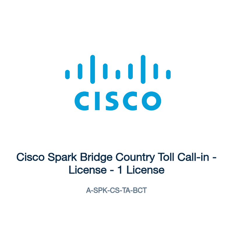 A-SPK-CS-TA-BCT: Cisco Spark Bridge Country Toll Call-in