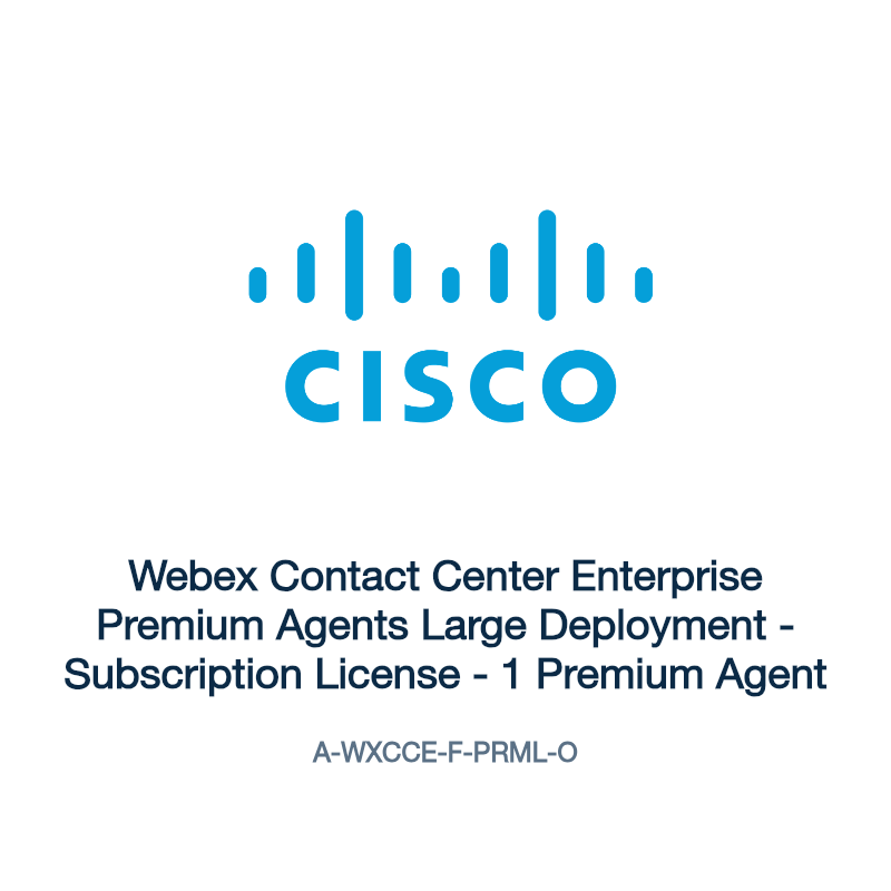 A-WXCCE-F-PRML-O: Webex Contact Center Enterprise Premium Agents Large Deployment