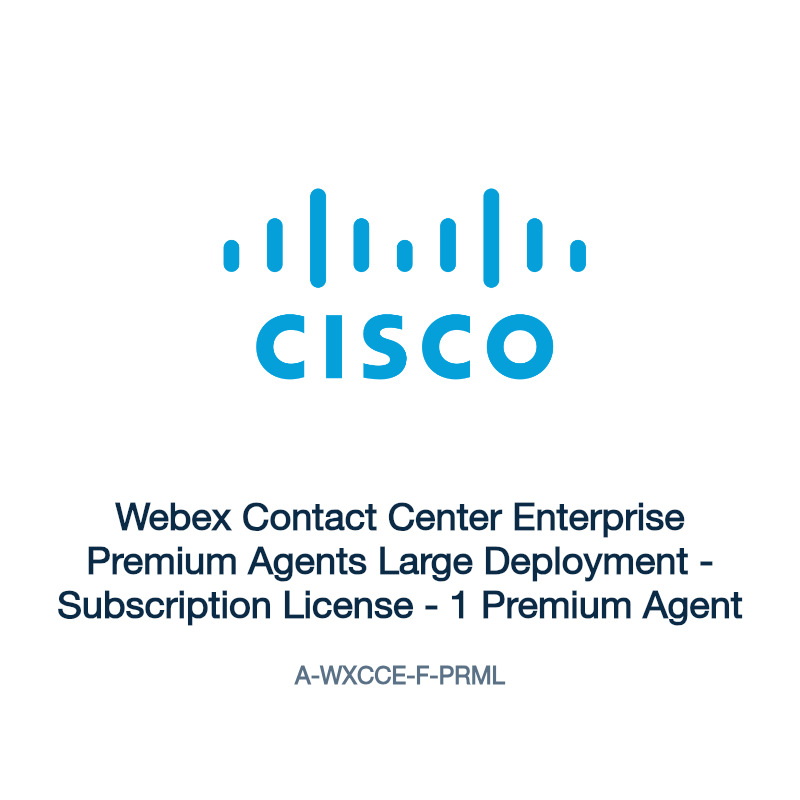 A-WXCCE-F-PRML: Webex Contact Center Enterprise Premium Agents Large Deployment