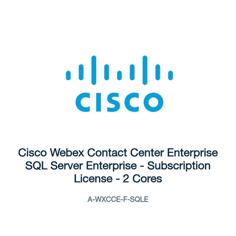 A-WXCCE-F-SQLE: Cisco Webex Contact Center Enterprise SQL Server Enterprise