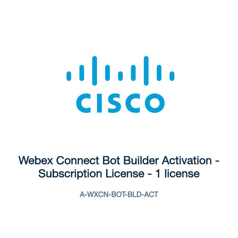 A-WXCN-BOT-BLD-ACT: Webex Connect Bot Builder Activation