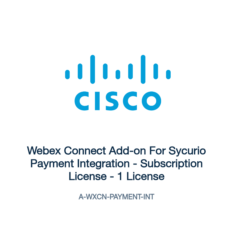 A-WXCN-PAYMENT-INT: Webex Connect Add-on For Sycurio Payment Integration