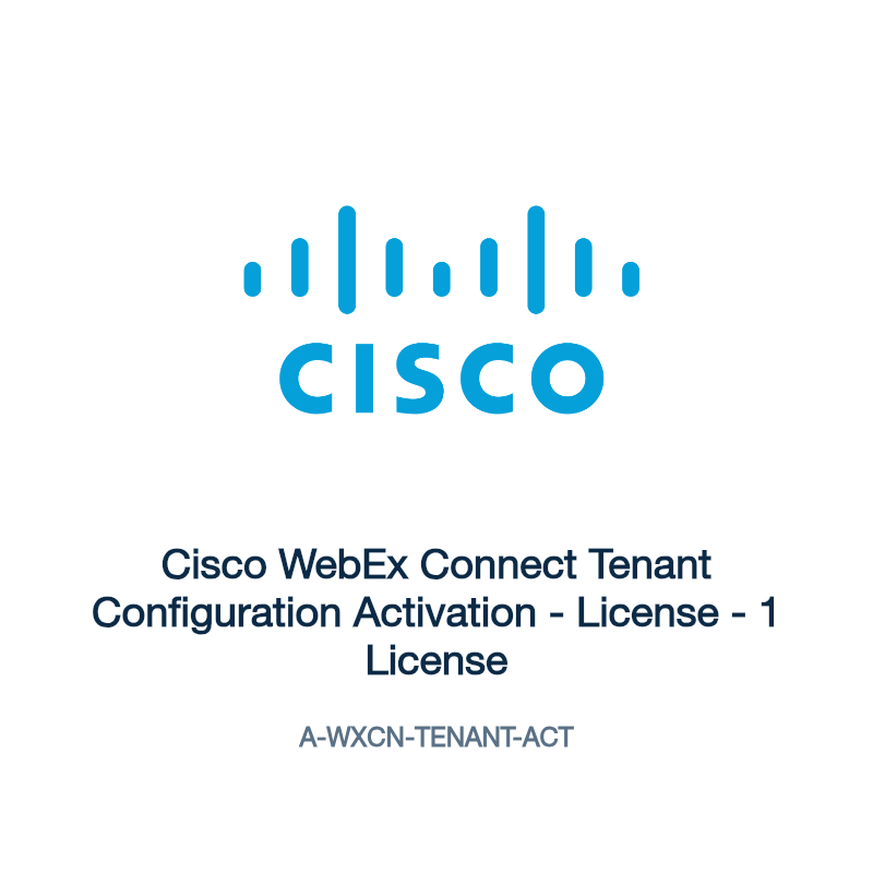 A-WXCN-TENANT-ACT: Cisco WebEx Connect Tenant Configuration Activation