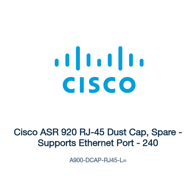 A900-DCAP-RJ45-L=: Cisco ASR 920 RJ-45 Dust Cap, Spare