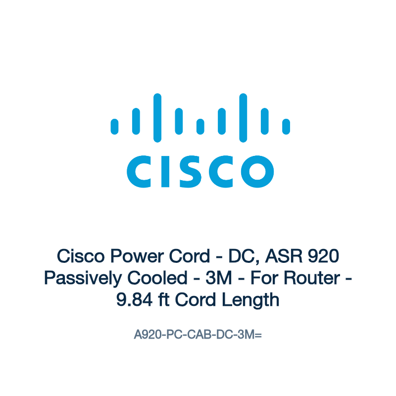A920-PC-CAB-DC-3M=: Cisco Power Cord