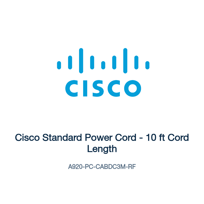 A920-PC-CABDC3M-RF: Cisco Standard Power Cord