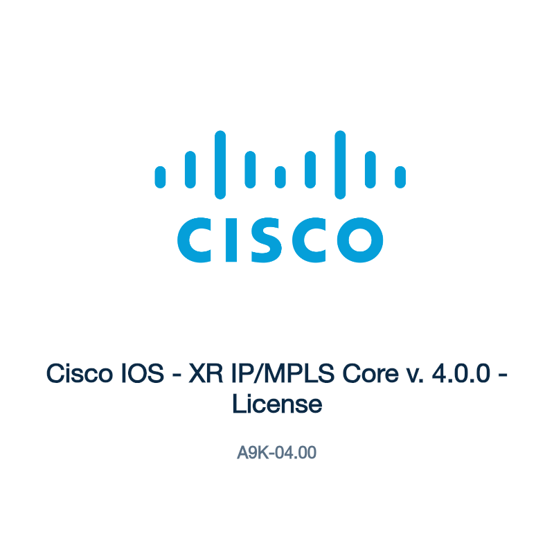A9K-04.00: Cisco IOS - XR IP/MPLS Core v. 4.0.0 - License