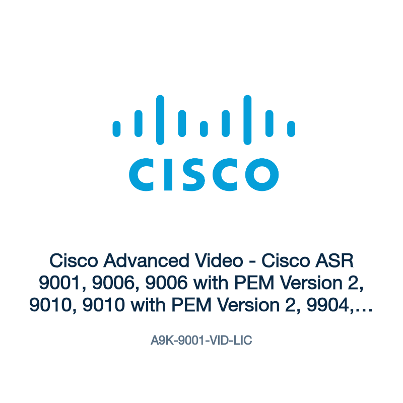 A9K-9001-VID-LIC: Cisco Advanced Video
