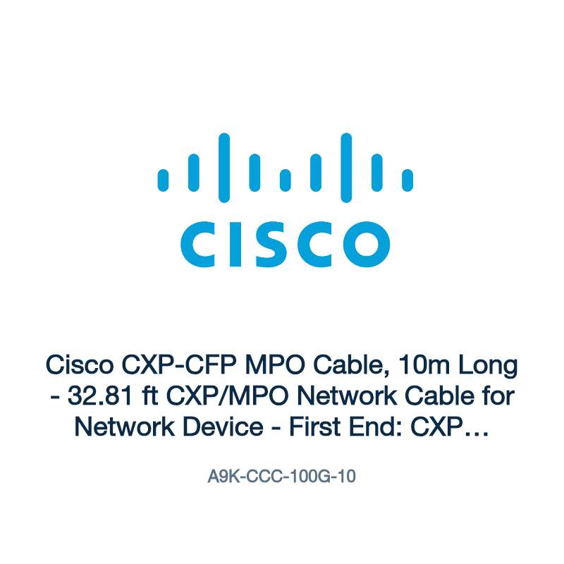 A9K-CCC-100G-10: Cisco CXP-CFP MPO Cable, 10m Long