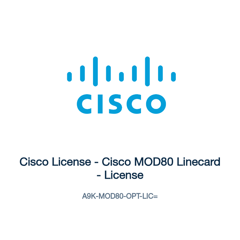 A9K-MOD80-OPT-LIC=: Cisco License - Cisco MOD80 Linecard - License