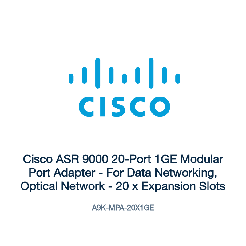 A9K-MPA-20X1GE: Cisco ASR 9000 20-Port 1GE Modular Port Adapter