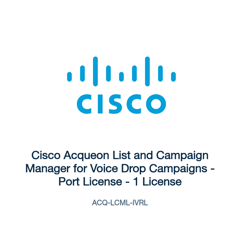 ACQ-LCML-IVRL: Cisco Acqueon List and Campaign Manager for Voice Drop Campaigns