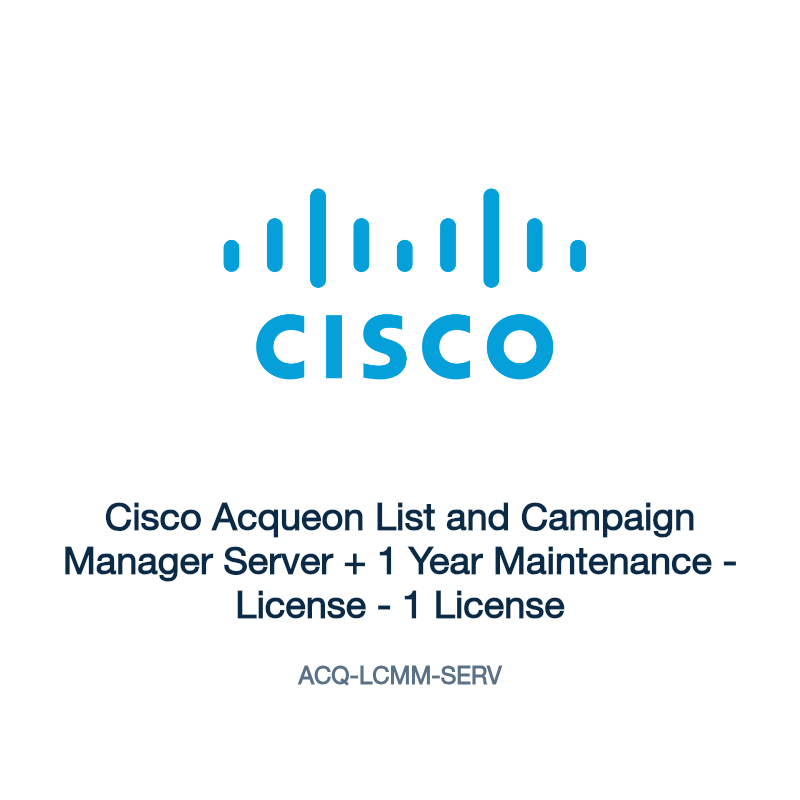 ACQ-LCMM-SERV: Cisco Acqueon List and Campaign Manager Server + 1 Year Maintenance