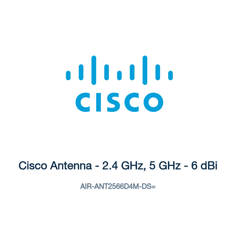 AIR-ANT2566D4M-DS=: Cisco Antenna - 2.4 GHz, 5 GHz - 6 dBi