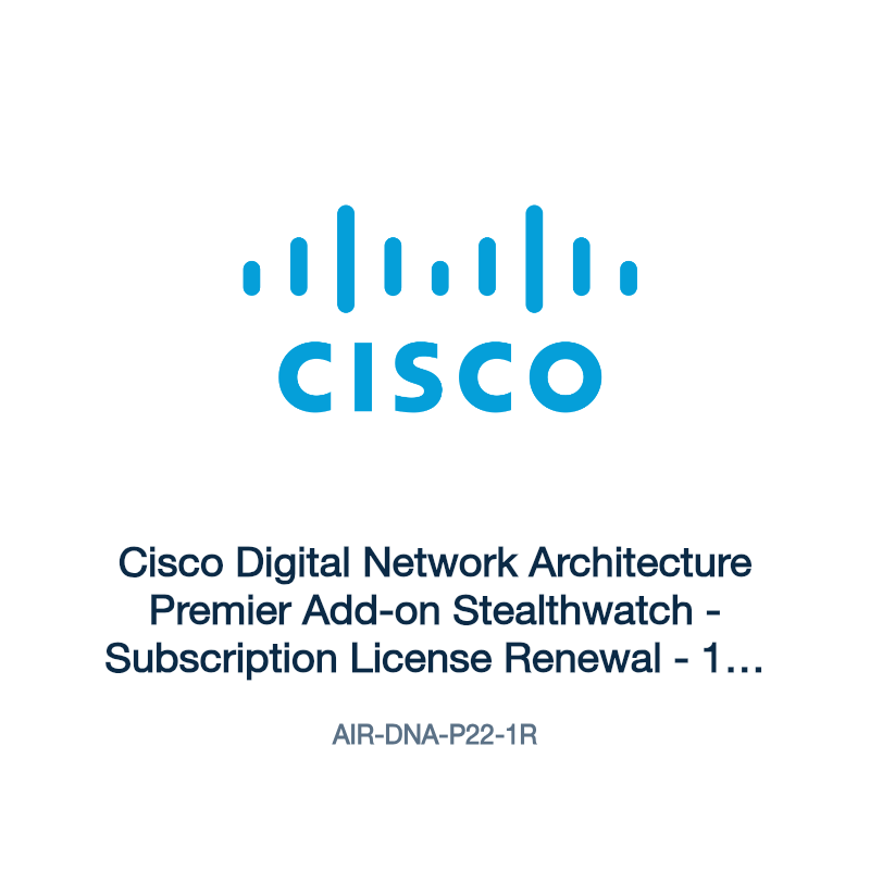 AIR-DNA-P22-1R: Cisco Digital Network Architecture Premier Add-on Stealthwatch