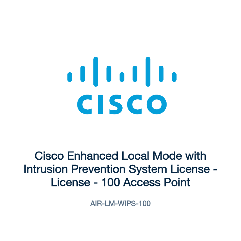 AIR-LM-WIPS-100: Cisco Enhanced Local Mode with Intrusion Prevention System License