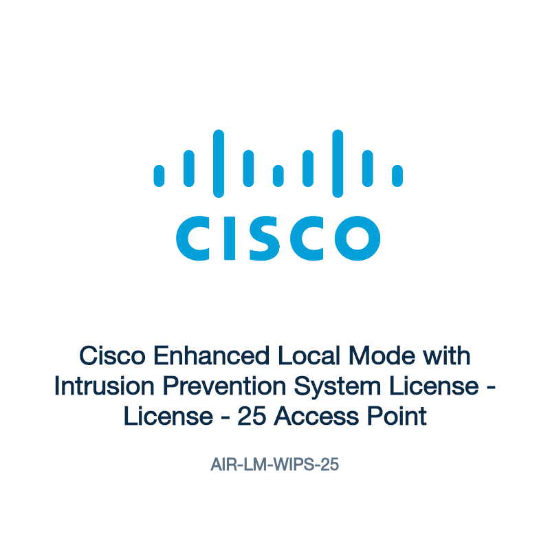 AIR-LM-WIPS-25: Cisco Enhanced Local Mode with Intrusion Prevention System License
