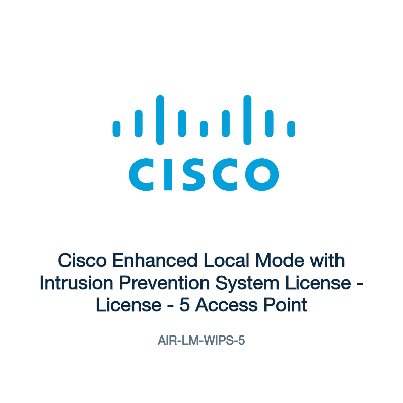 AIR-LM-WIPS-5: Cisco Enhanced Local Mode with Intrusion Prevention System License