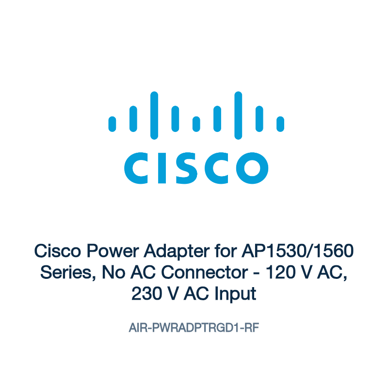 AIR-PWRADPTRGD1-RF: Cisco Power Adapter for AP1530/1560 Series, No AC Connector