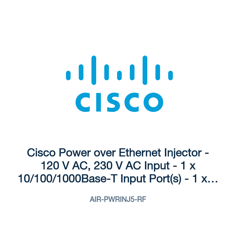 AIR-PWRINJ5-RF: Cisco Power over Ethernet Injector