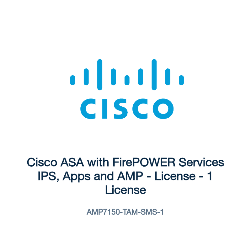 AMP7150-TAM-SMS-1: Cisco ASA with FirePOWER Services IPS, Apps and AMP