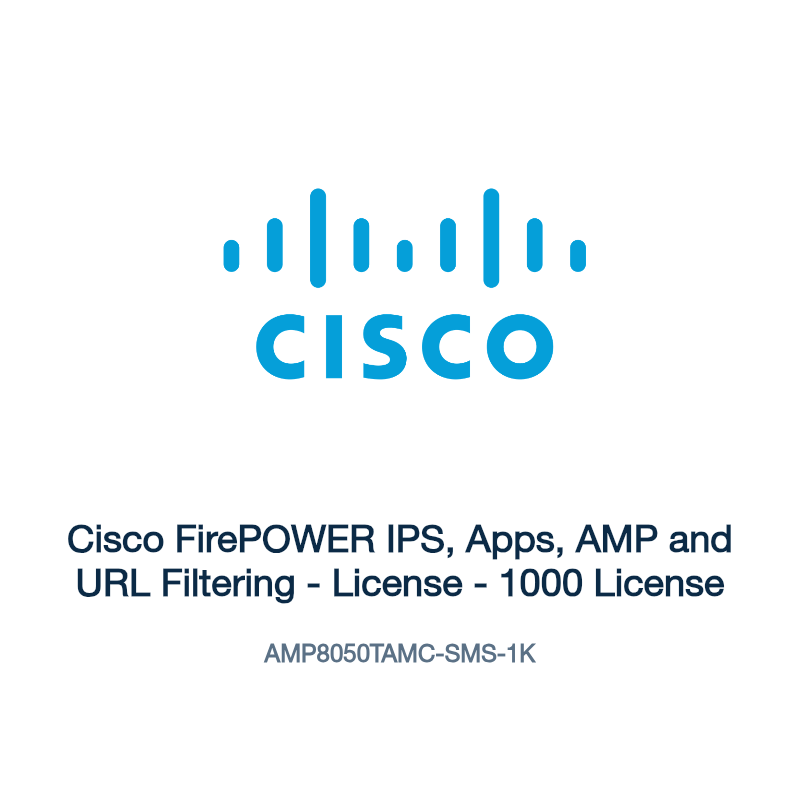AMP8050TAMC-SMS-1K: Cisco FirePOWER IPS, Apps, AMP and URL Filtering