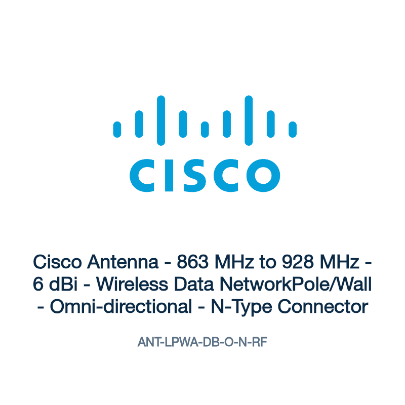 ANT-LPWA-DB-O-N-RF: Cisco Antenna - 863 MHz to 928 MHz - 6 dBi - Wireless Data