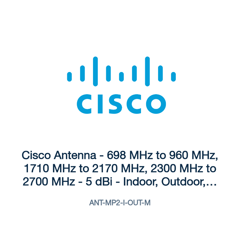 ANT-MP2-I-OUT-M: Cisco Antenna - 698 MHz to 960 MHz, 1710 MHz to 2170 MHz, 2300 MHz to