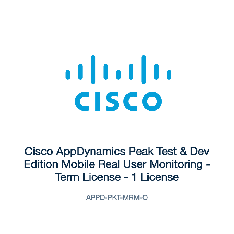 APPD-PKT-MRM-O: Cisco AppDynamics Peak Test & Dev Edition Mobile Real User Monitoring