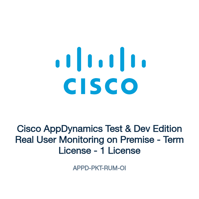 APPD-PKT-RUM-OI: Cisco AppDynamics Test & Dev Edition Real User Monitoring on Premise