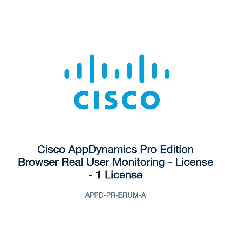 APPD-PR-BRUM-A: Cisco AppDynamics Pro Edition Browser Real User Monitoring