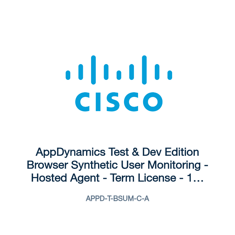 APPD-T-BSUM-C-A: AppDynamics Test & Dev Edition Browser Synthetic User Monitoring