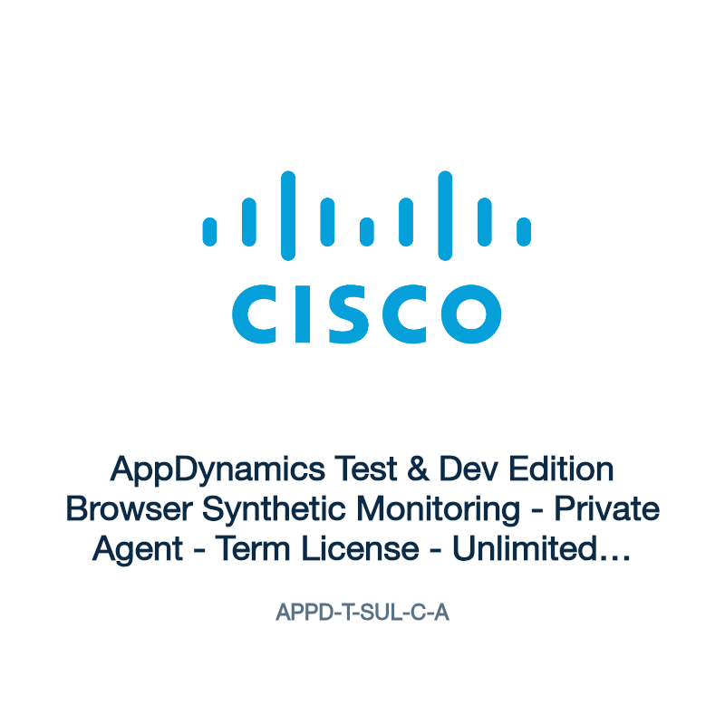 APPD-T-SUL-C-A: AppDynamics Test & Dev Edition Browser Synthetic Monitoring