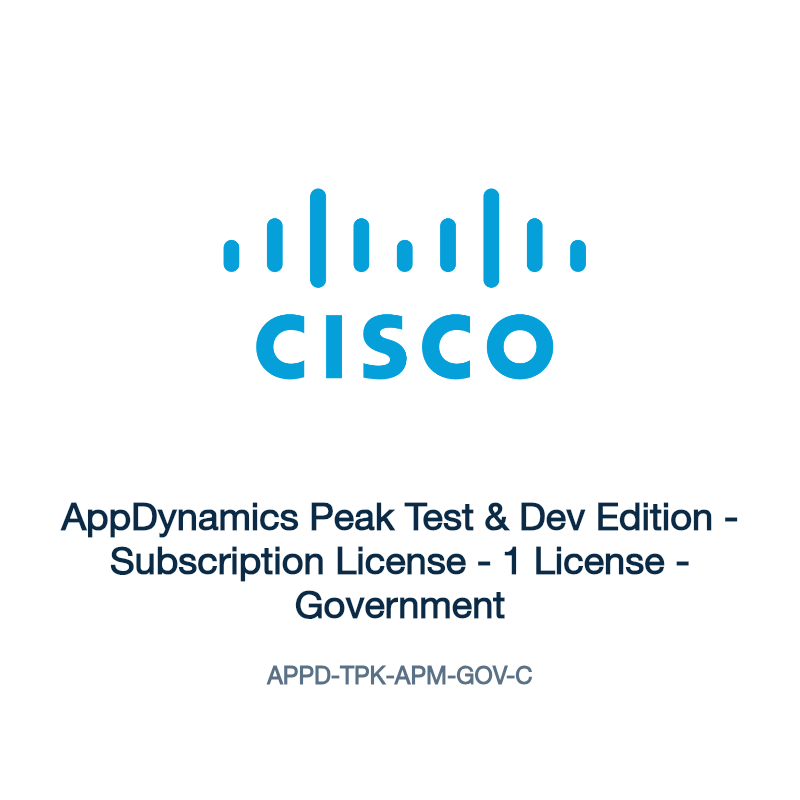 APPD-TPK-APM-GOV-C: AppDynamics Peak Test & Dev Edition