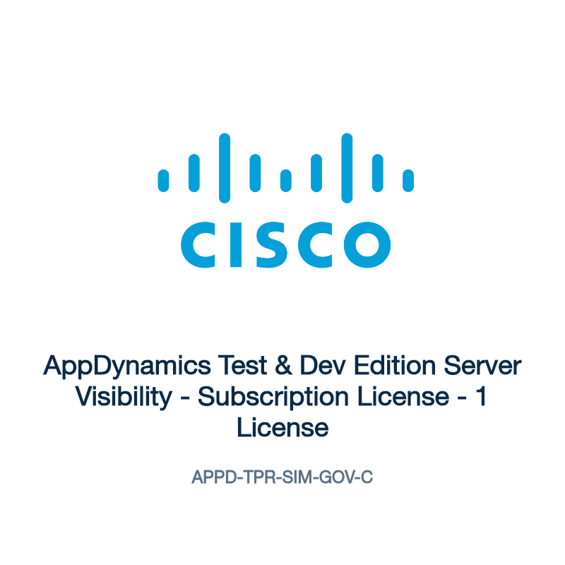 APPD-TPR-SIM-GOV-C: AppDynamics Test & Dev Edition Server Visibility
