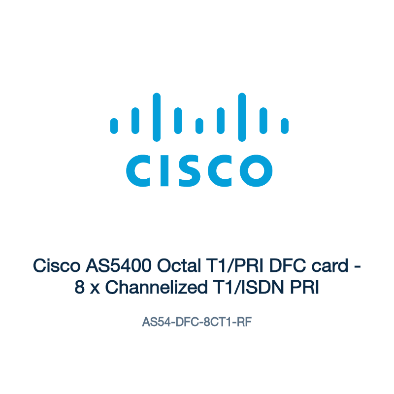 AS54-DFC-8CT1-RF: Cisco AS5400 Octal T1/PRI DFC card