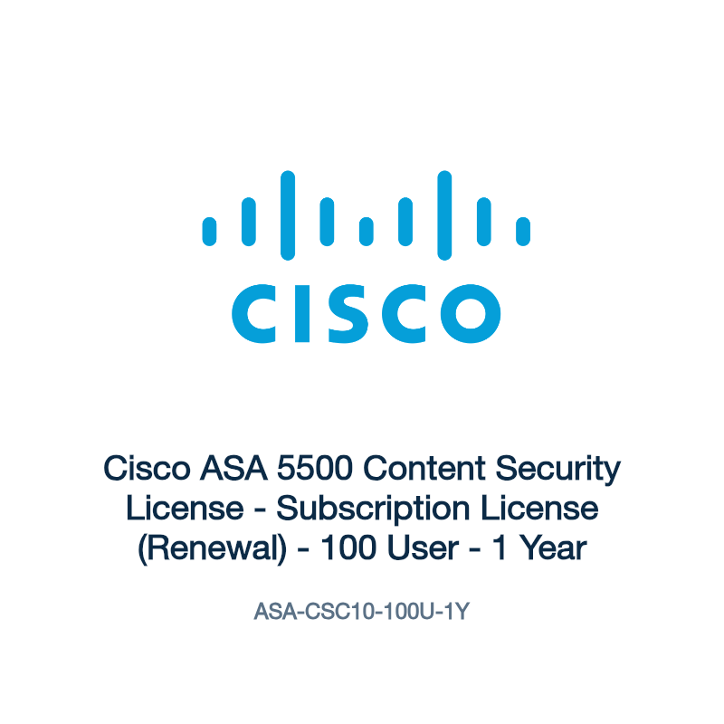 ASA-CSC10-100U-1Y: Cisco ASA 5500 Content Security License