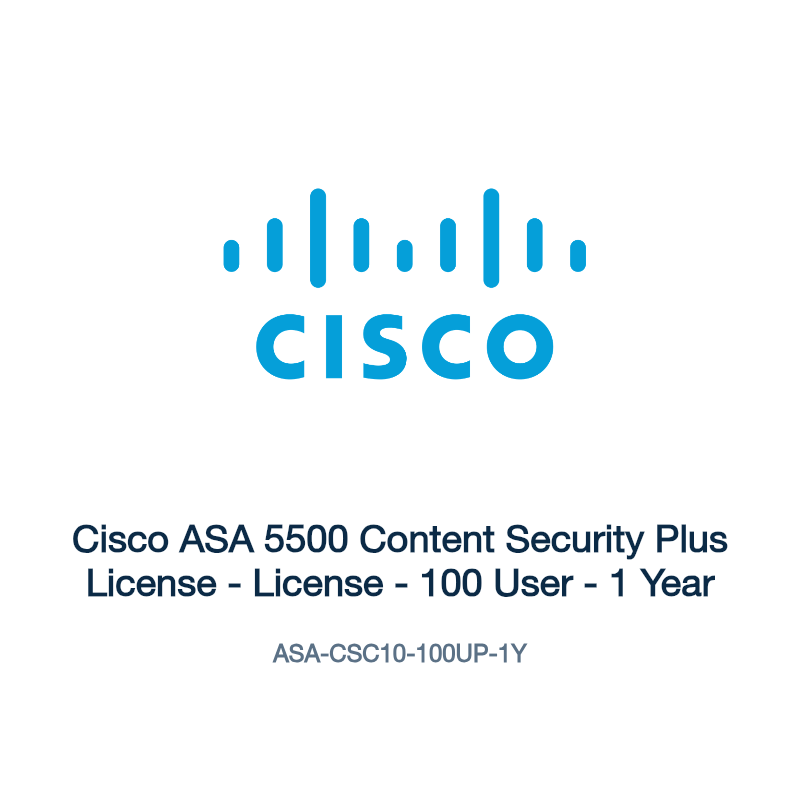 ASA-CSC10-100UP-1Y: Cisco ASA 5500 Content Security Plus License