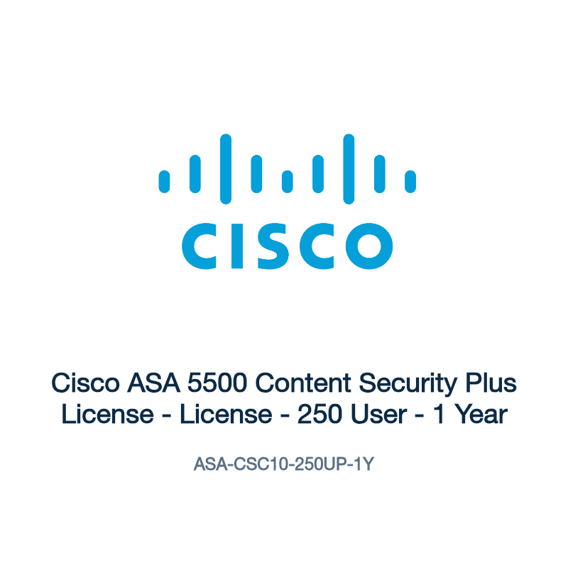 ASA-CSC10-250UP-1Y: Cisco ASA 5500 Content Security Plus License