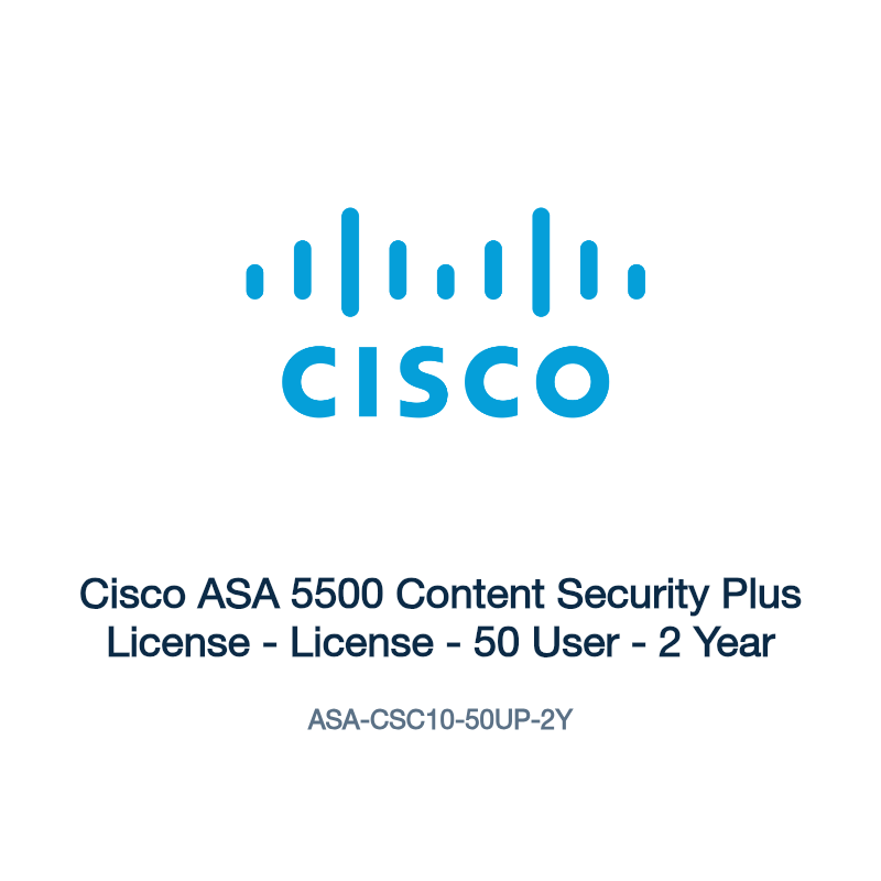 ASA-CSC10-50UP-2Y: Cisco ASA 5500 Content Security Plus License