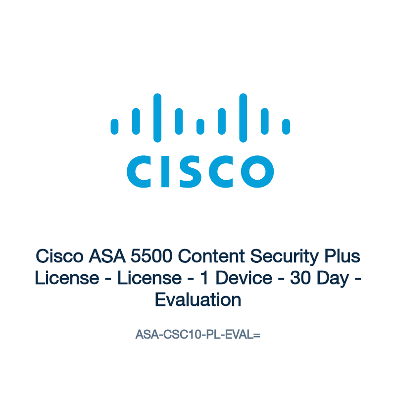 ASA-CSC10-PL-EVAL=: Cisco ASA 5500 Content Security Plus License