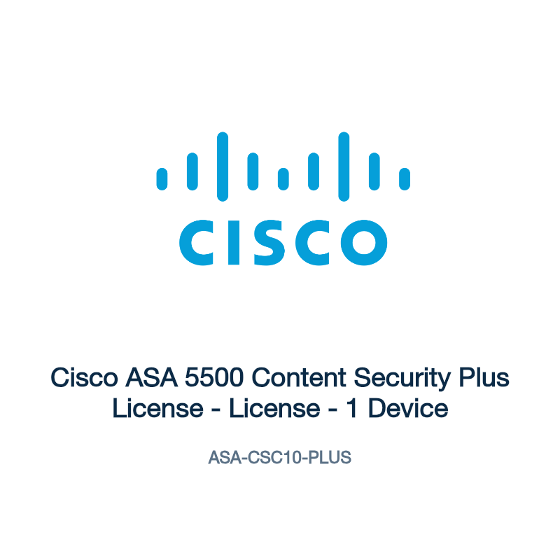ASA-CSC10-PLUS: Cisco ASA 5500 Content Security Plus License